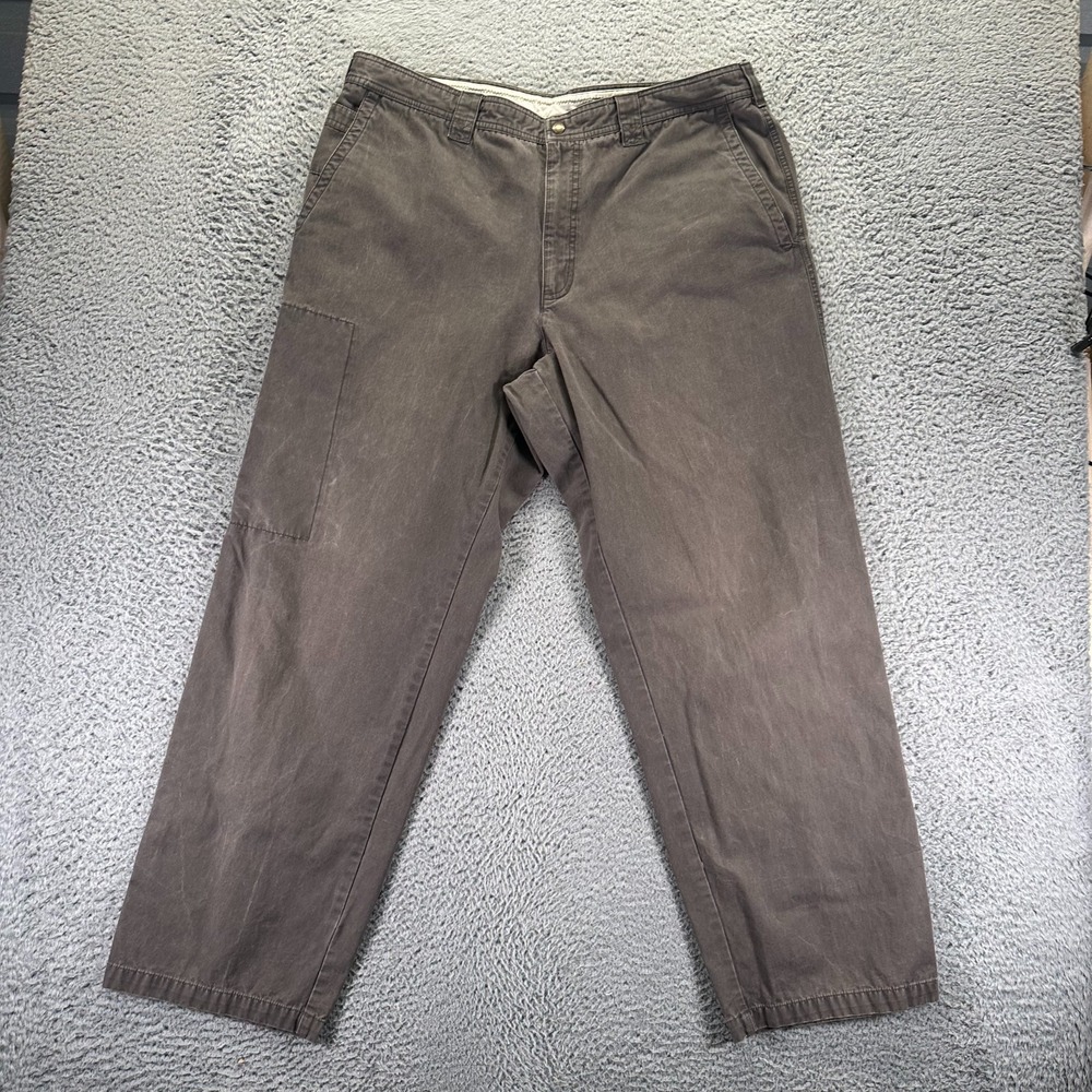 Columbia Pant Men's 40x32 Brown Cotton Khakis Straight Leg Utility Workwear